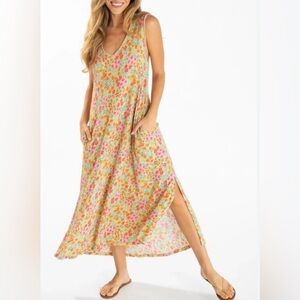 Natural Life 100% cotton midi / maxi lightweight loungewear, casual dress. L/XL